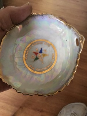 Parkville Md. Masonic Chapter 100 21st Anniv. Dish 1984 22k Md China Co