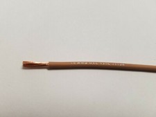 14 AWG GAUGE GXL AUTOMOTIVE HIGH TEMP COPPER WIRE TAN 25 FT WITH LEGEND PRINT