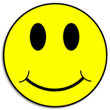 Yellow Smiley Face 3 Pack Stickers 3 Inch Circle Happy Funny Classic Smile