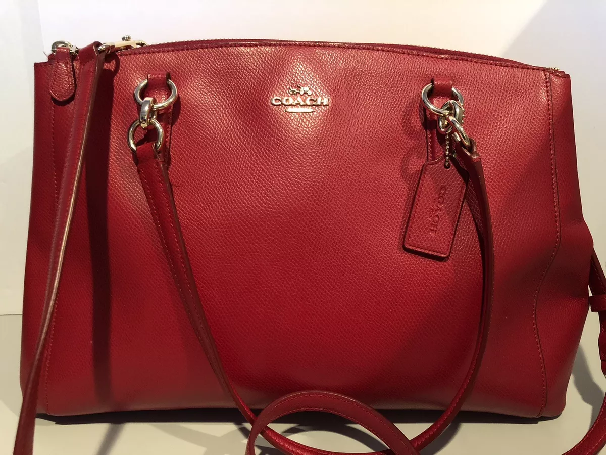 COACH Red Leather 49170 Swingpack Crossbody Purse Bag-NICE | eBay