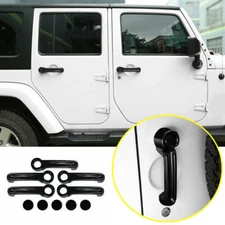 For 07-17 Jeep Wrangler JK ABS Black Pull Handle&Tailgate Handle Cover Trim Kit