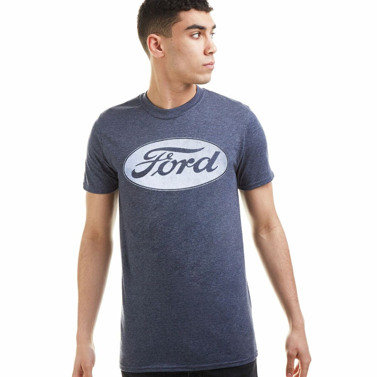 | Mens T-shirt Car Logo Navy Official eBay Ford Classic S-XXL