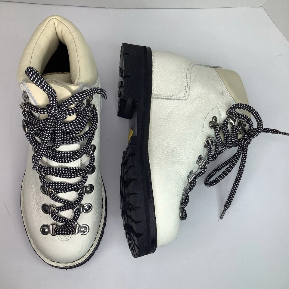 Bota de Senderismo de Combate al Tobillo Proenza Schouler Suela de Cuero Blanco 37/US 6.5 Foto 3 de 4