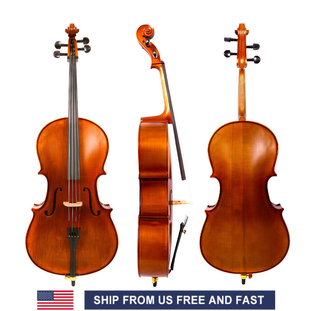 1/4 Acoustic Cello For Child,Student Handmade Ebony Fittings