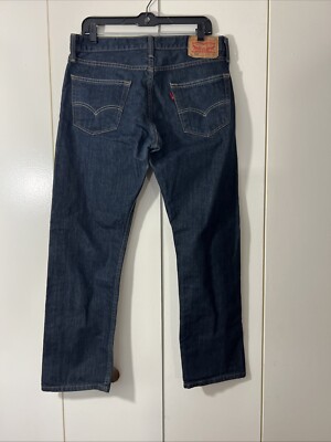 Levis 504 Jeans W 33x L 30 Mens Regular Fit Straight Leg Stretch