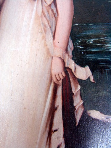 Huile / Plaque Zinc Ecole Française Début XIX° Reine Louise de Prusse pas Signée - Bild 6 von 11
