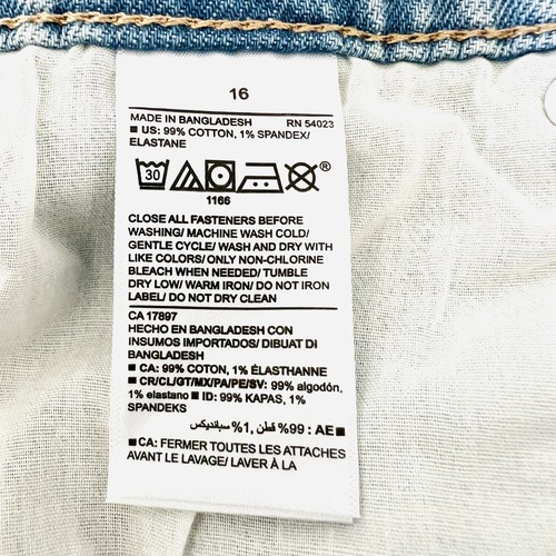 Old Navy Boys Distressed Blue Denim Jeans Size 16 Original Taper Built Flex NWOT - Picture 7 of 12