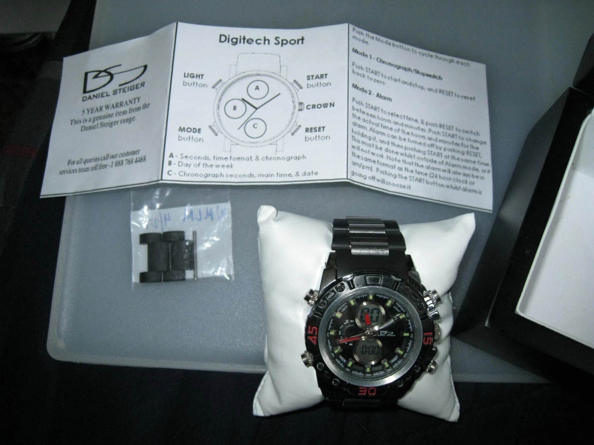 Daniel Steiger Men s DigiTech Sport Watch in Box eBay