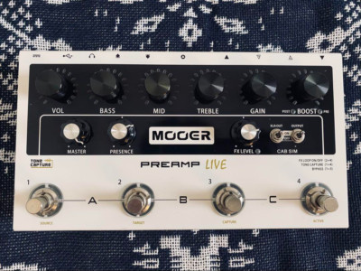 Mooer Preamp Live Amp Modeler Cab Sim Guitar Effects Pedal Used Tested