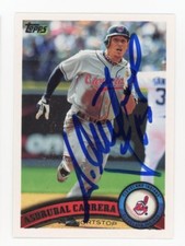 SIGNED BASEBALL CARD AUTO TOPPS 2011 ASDRUBAL CABRERA CLEVELAND INDAINS #522