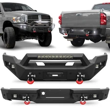 Front Or Rear Bumper for Dodge Ram 1500 2006-2008 with LED Lights+Winch Mount
