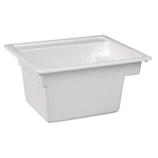MUSTEE Vector MultiTask Sink 22" x 25" Fiberglass Self-Rimming White