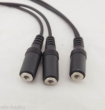 10pcs 3.5mm 1/8" Female Stereo To Dual 3.5mm Female Y Splitter Audio Cable Black