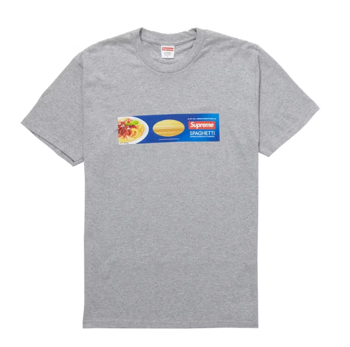 Tee shirt Supreme Spaghetti Gris Bruyère Taille S FW21