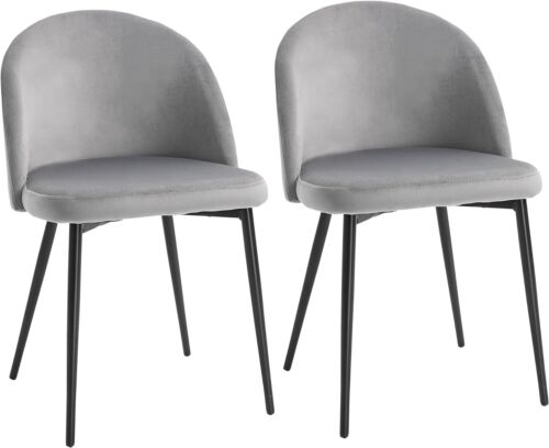 HOMCOM Dining Chairs Set of 2 Contemporary Design for Office Dining Kitchen wit