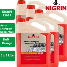 5 x NIGRIN Auto-Shampoo 72985 Konzentrat Duft Orange 3000ml Wäsche Reiniger KFZ 