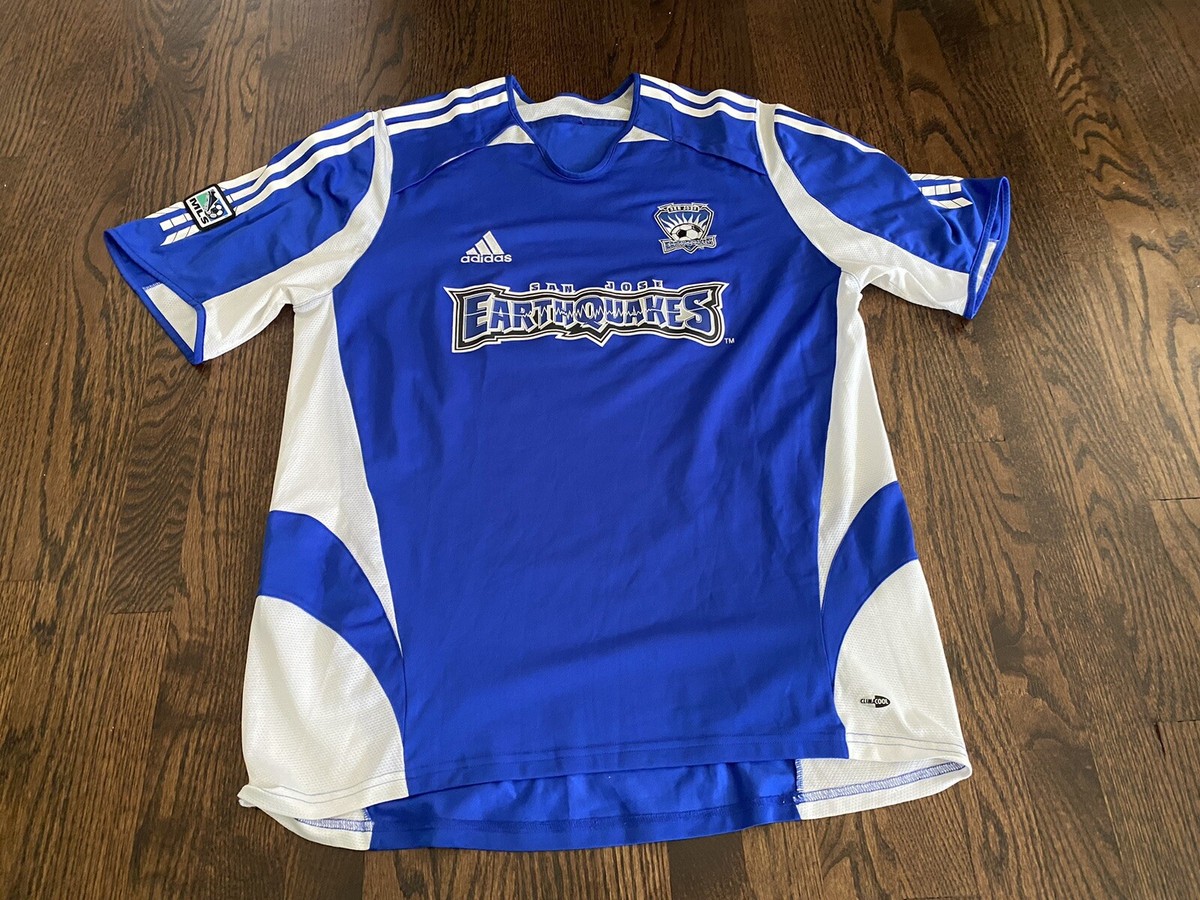 San Jose Earthquakes XL Adidas Soccer MLS Jersey Fast Shipping