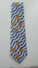 Christian Lacroix Paris Pink Silk Tie w Blue,Red&Yellow Design 59.5x3.75”