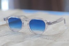 Men blue shadow sunglasses johnny depp crystal glasses blue gradient sunglasses