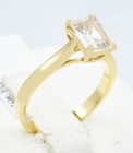 GENUINE 1.30 Cts WHITE  SAPPHIRE RING 10K YELLOW GOLD - Free Appraisal  - NWT — photo 7