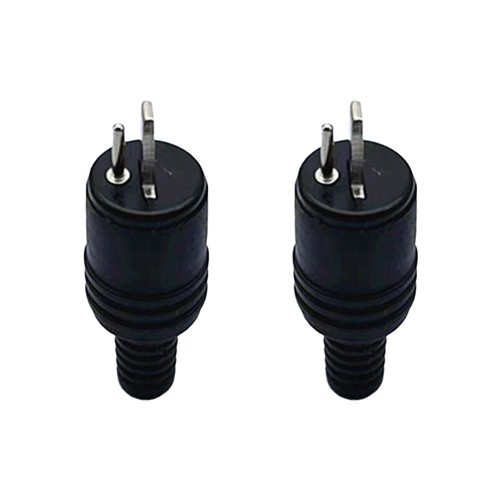 2PCS Male Speaker Tools Power Signal Audio Black Adapter 2 Pin Connector - Photo 4/5