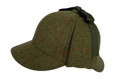 Sherlock Holmes English Hunting Hat Derby Tweed Woodstock