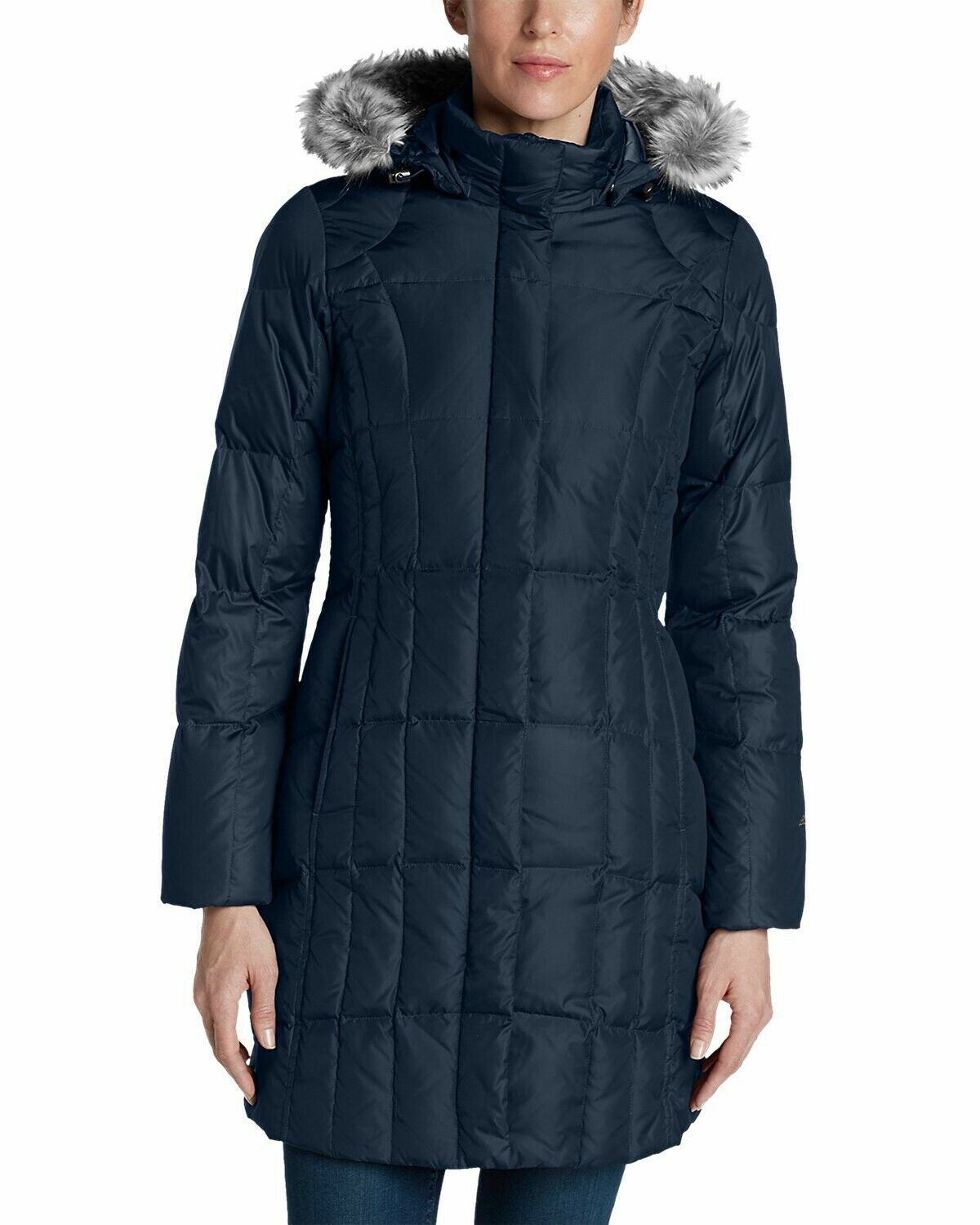 Eddie Bauer Women's Lodge Down Parka, Size XS, DUSTED INDIGO, BLUE, NWT