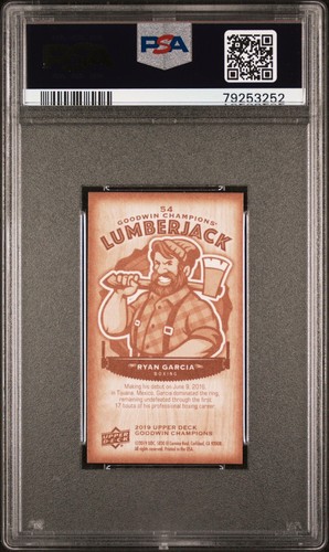 Ryan Garcia 2019 Goodwin Champions ROOKIE Lumberjack Mini #54 Boxing PSA 10 - Picture 2 of 2