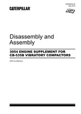 Caterpillar 3054 ENGINE Suppl CB-535B Compactor Disassem Assem Service Manual