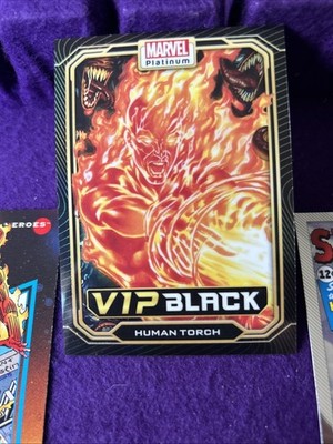 Marvel Platinum 2023 Vip Human Torch #2 W/ 2 Bonus Cards