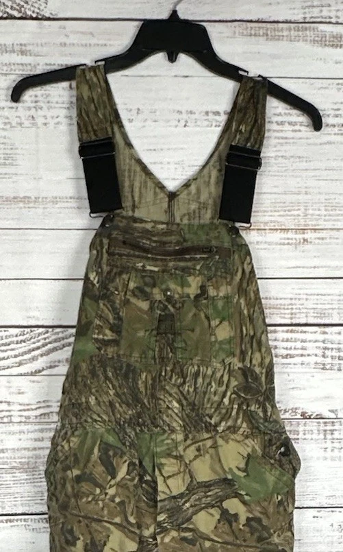 VTG Liberty Utility Bib Overalls Mens Large 36x30 Realtree Camo Button Fly USA - Image 2 of 4