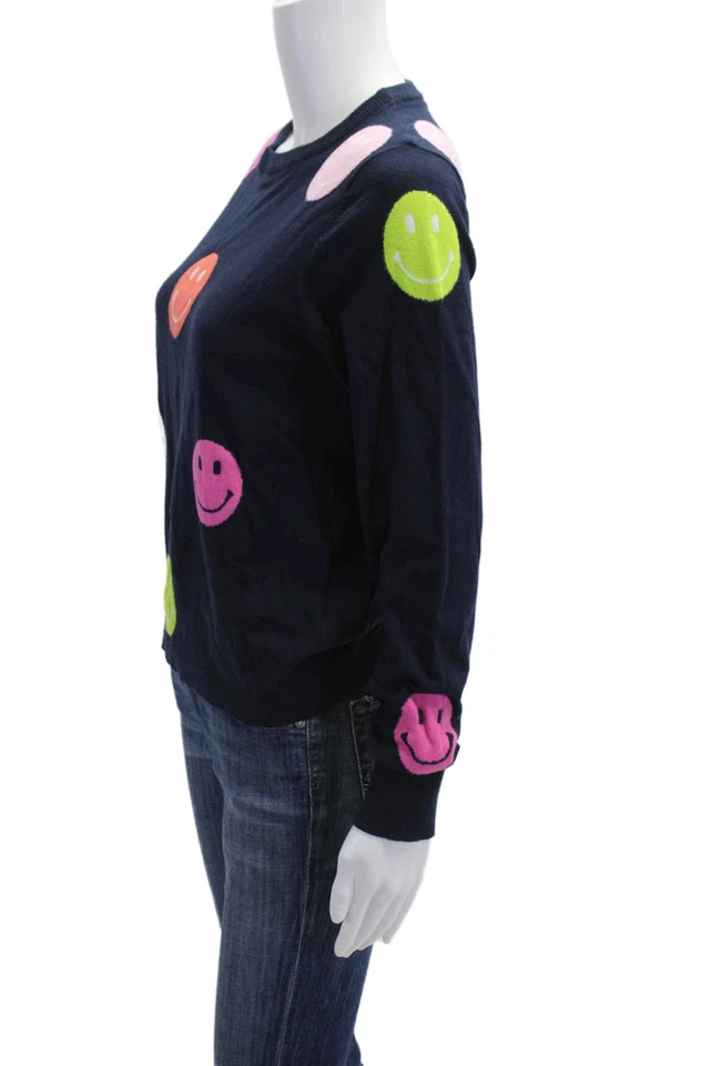 THML Unisex Dark Blue Graphic Crew Neck Long Sleeve Pullover Size M - Image 2 of 4