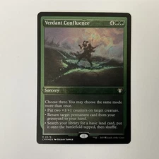 MTG Verdant Confluence (0575) *Etched Foil* Commander Masters MT/NM CMM Cmb Ship