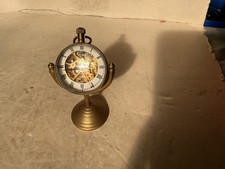 Vintage orb / ball pocket watch size clock with stand working #1