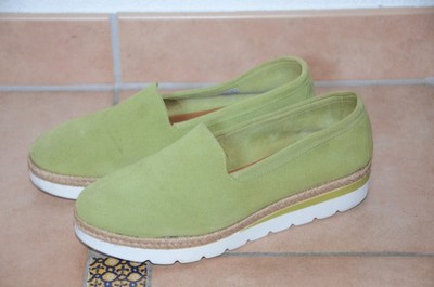 TOP sehr schöne grüne Slipper Qiero/go green Berlin Gr.39 Damen Wildleder