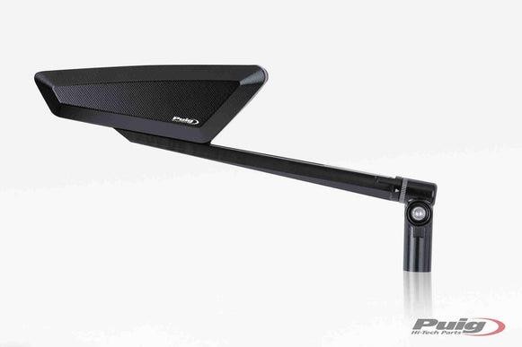 Puig Hypernaked Right Rear View Handlebar Mirror Black 10mm Aluminium