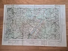 WW2 1st Edition Military US ARMY / NAVY Road map of GERMANY  "KARLSRUHE 47" 1945