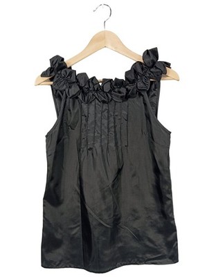 LANIDOR ärmellose Bluse Damen Bluse Gr. DE 36 schwarz Casual-Look