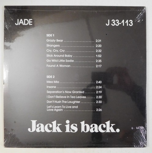 JACK SCOTT Jack Is Back JADE LP NOCH VERSIEGELT - Bild 2 von 2