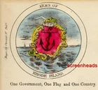 1860s CIVIL WAR COVER ENVELOPE "Arms of Rhode Island" MAGEE PHILADELPHIA