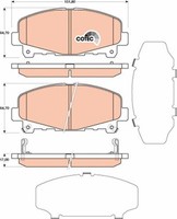 1 X Bremsbelagsatz BremsbeläGe TRW GDB3477 FüR Honda