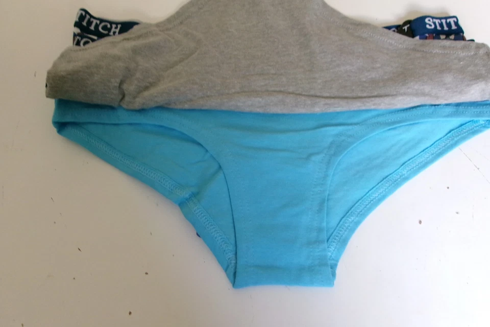 Tres Hipsters Disney Stitch Talla Grande Gris Azul y Estampado 95% Algodón Foto 4 de 4