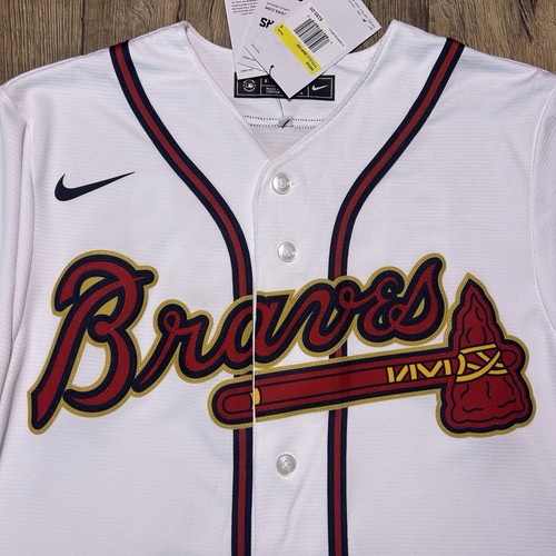 Camiseta de béisbol Nike Atlanta Braves Ozzie Albies 2021 Serie Mundial talla S $150 nueva con etiquetas - Imagen 3 de 13