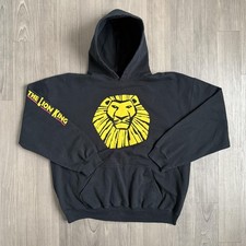 Disney Lion King Broadway Hoodie Mens XL Black Pullover Graphic Sweatshirt
