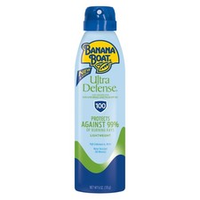 Banana Boat Ultra Defense Clear Sunscreen Spray SPF 100, 6oz | Lightweight