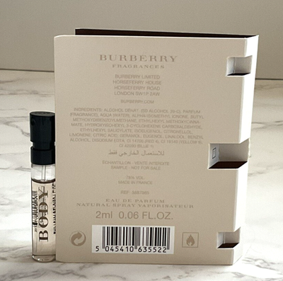 Burberry Body EDP 2ml/.06fl oz Perfume Spray Sample Vial | eBay