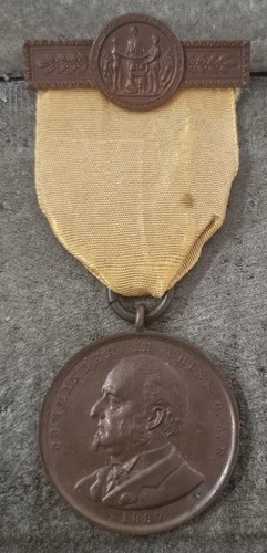 1887 ST LOUIS MISSOURI GAR SOUVENIR BADGE