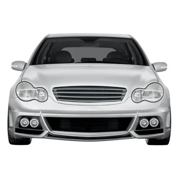 For Mercedes-Benz C350 06-07 W-1 Style Fiberglass Front Bumper Cover Unpainted Foto 2 de 4