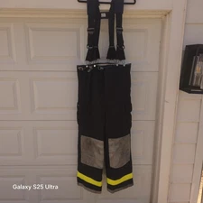 Janesville Lion Apparel FireFighter TurnOut Bunker Pants Large 32 Black VTG Y2K