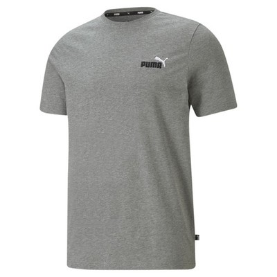 Puma ESS+ Embroidery Logo Tee-Medium Gray Heather /Gr: S